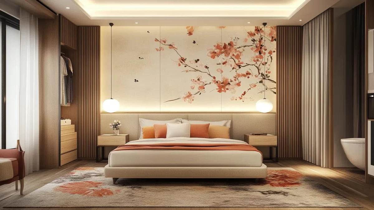 floral wall texture for bedroom