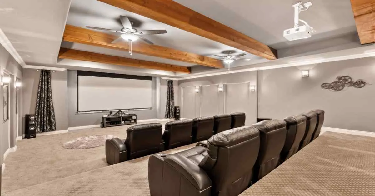 home theatre room in a luxury house