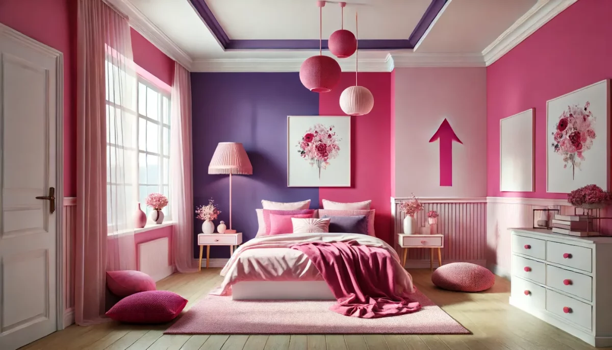 orchid purple and rose pink bedroom colour combinations