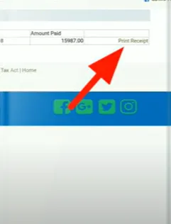 print page for property tax receipt