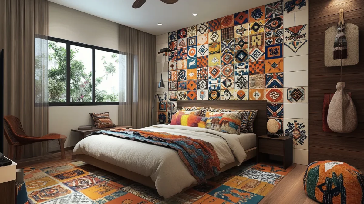 quirky tile wall texture for mosaic demeanour for bedroom