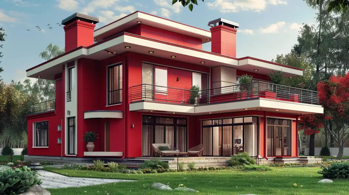 red and cream exterior house colour combinations