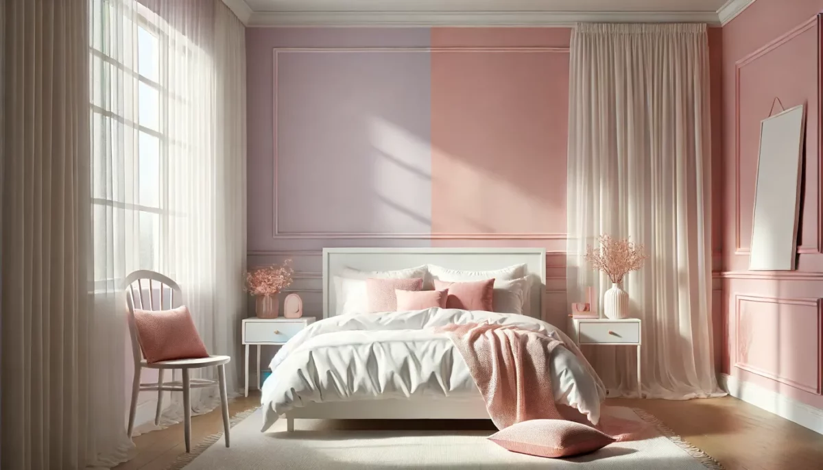 soft lilac and blush pink two colour design idea