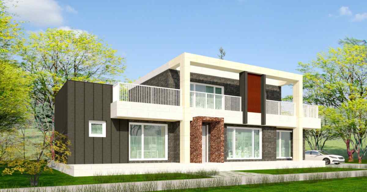 sunny side up normal house front elevation design