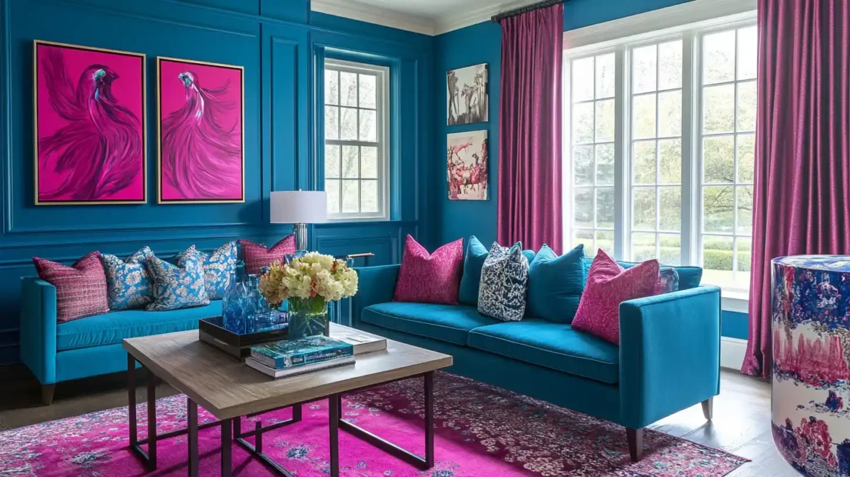 artistic expression highlighted by royal blue hues