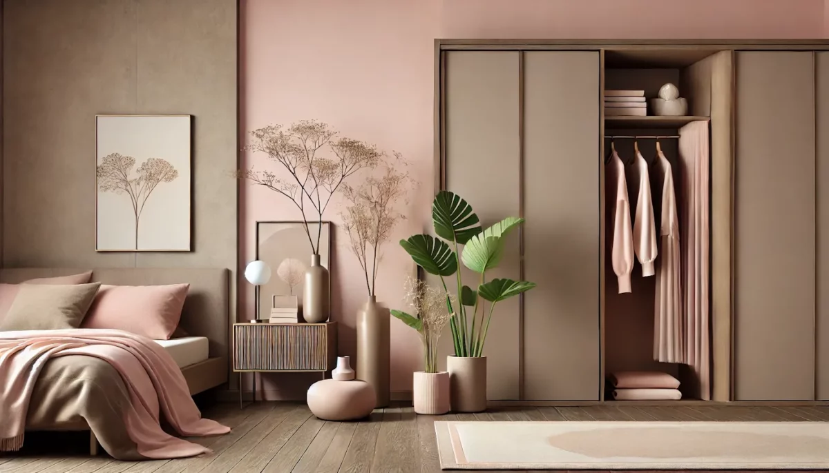 ash brown and pastel pink sunmica combination