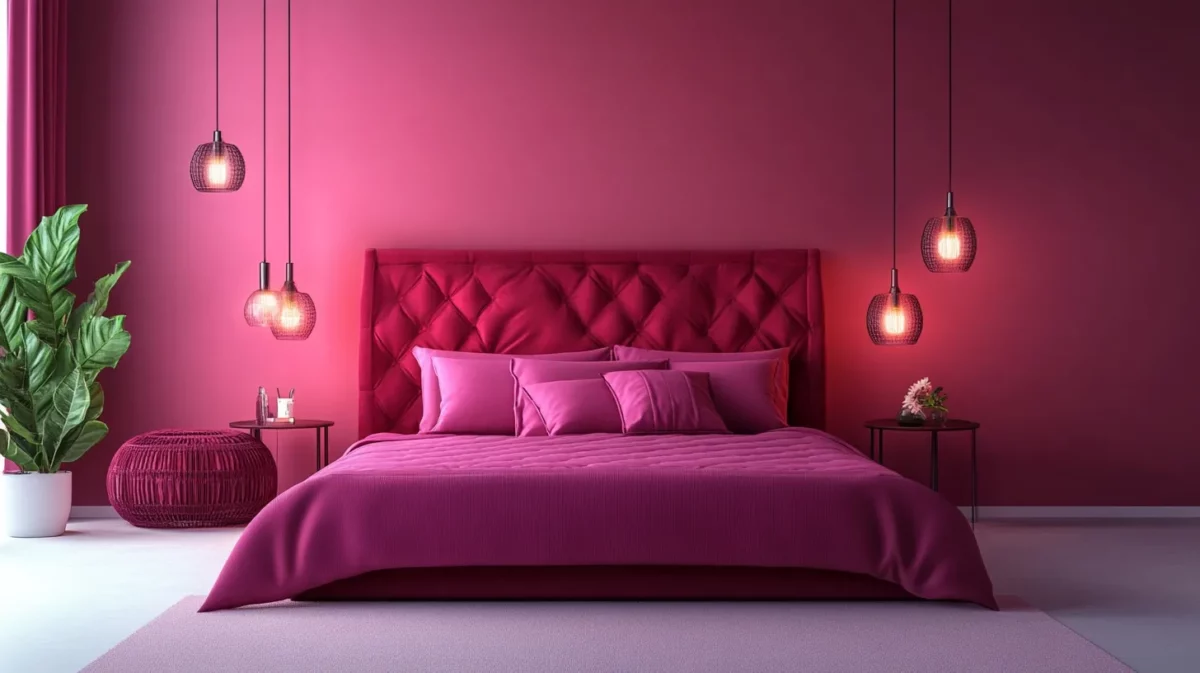 bold pink colour combination