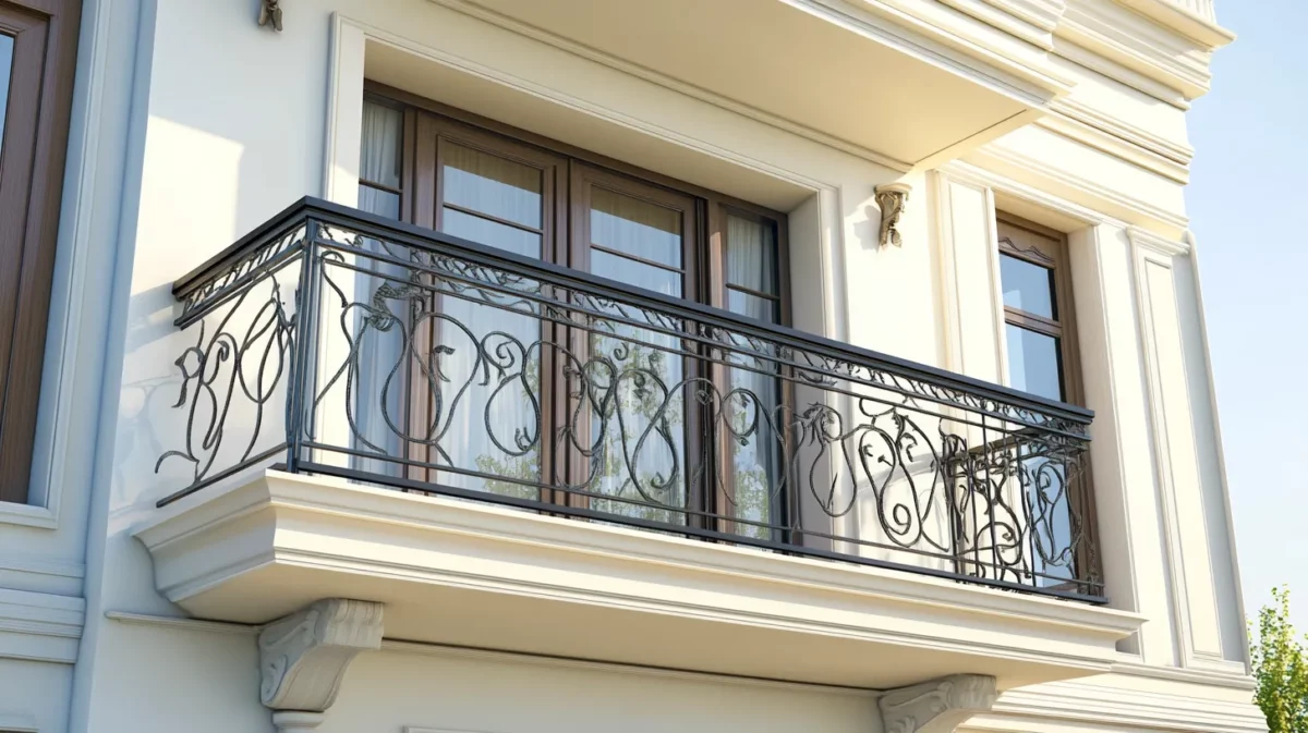 classic balcony elevation design for small home