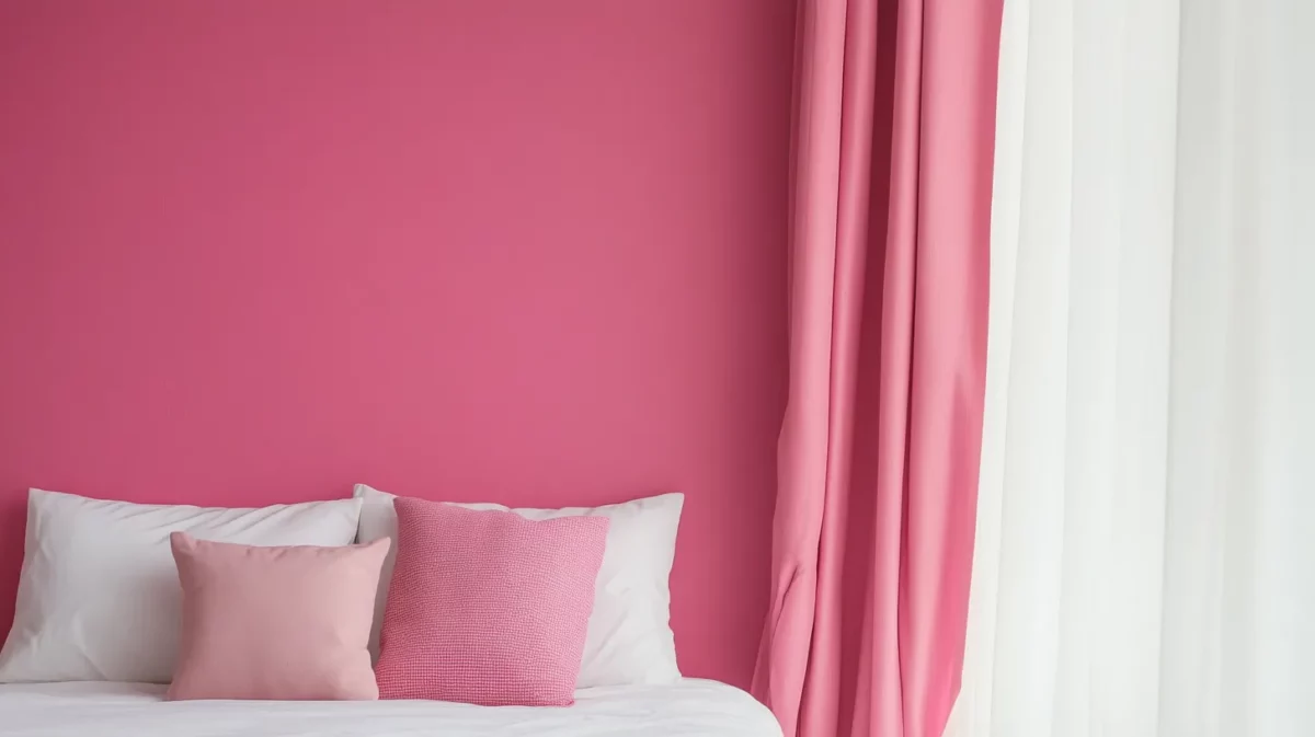 dark and light pink colour combination for wall