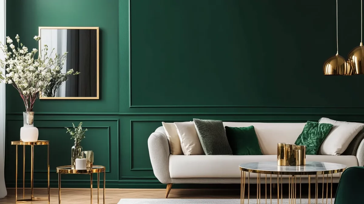 dark green colour combination for the wall