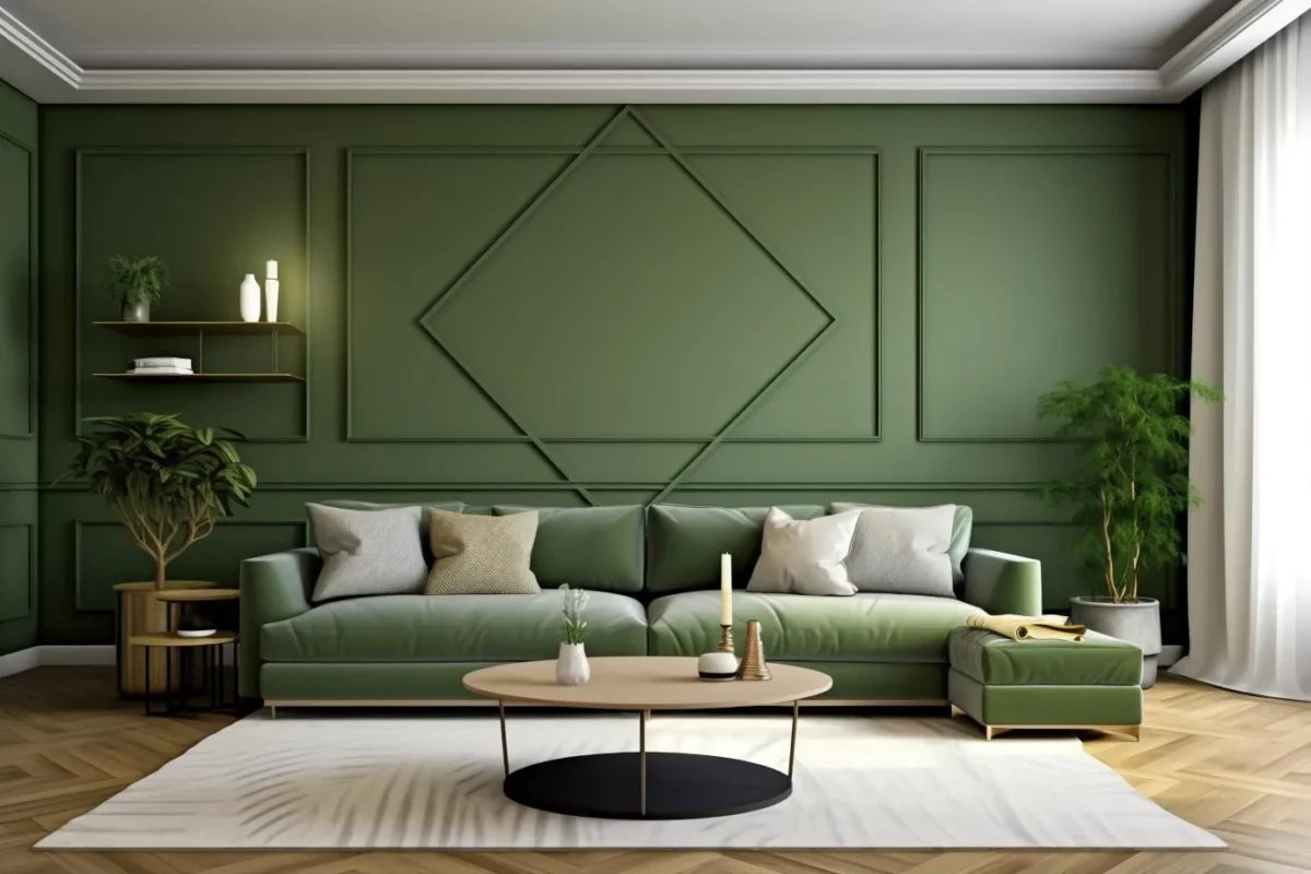 forest green colour for drawing room