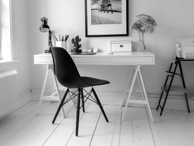 grey and white colour combination for study room