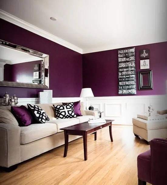 ivory and deep plum colour combination