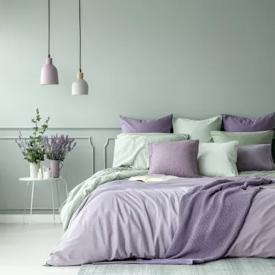 lavender and sage green wall paint colour combinations