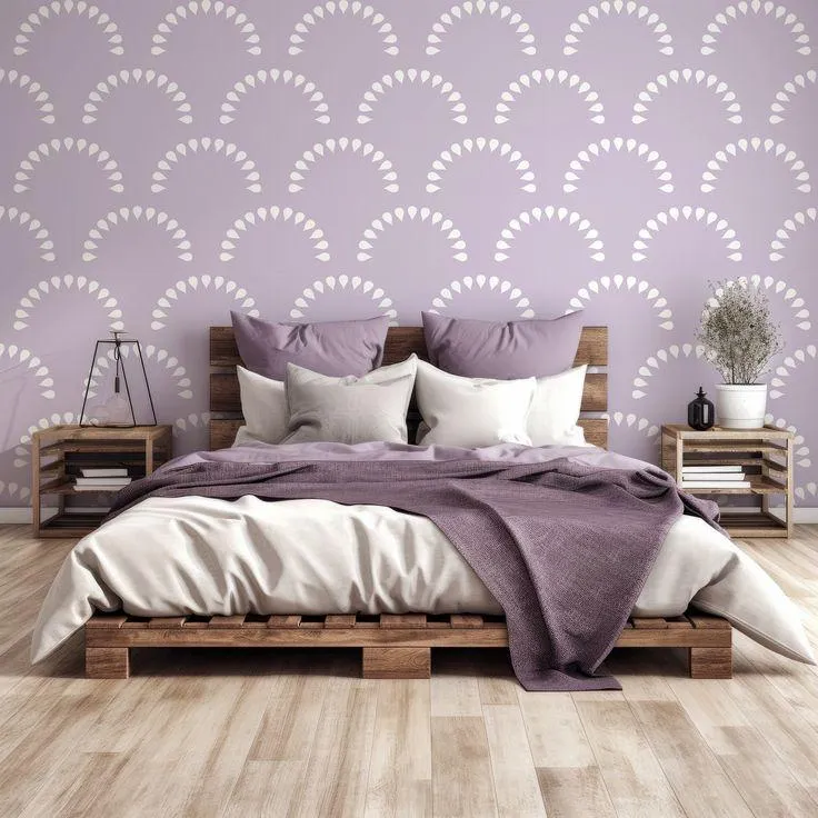 lavender and white colour combination for bedroom