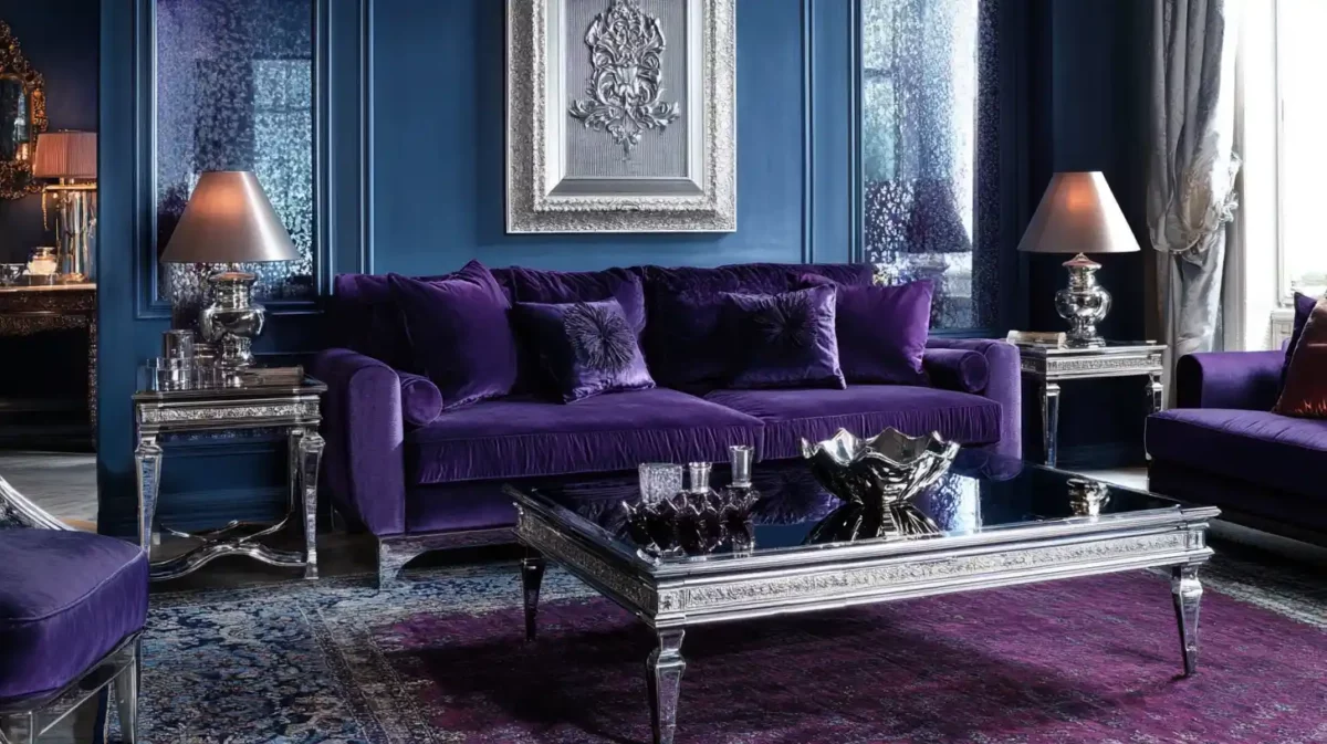 majestic purple and royal blue create a luxurious fusion