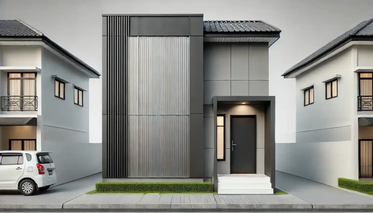 metal panel elevation design for small home