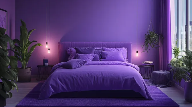 purple bedroom colour for couples as per the vastu