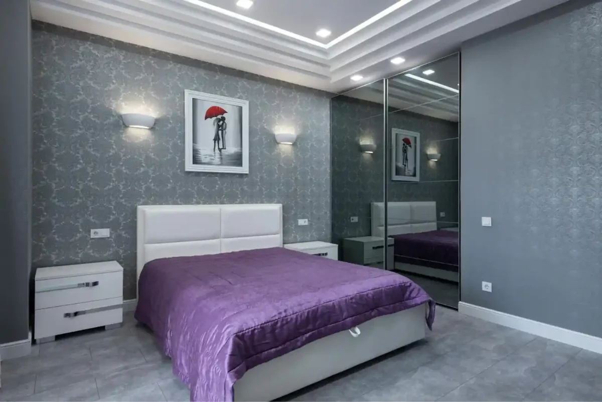 timeless and understated gray 3d wallpaper for bedroom