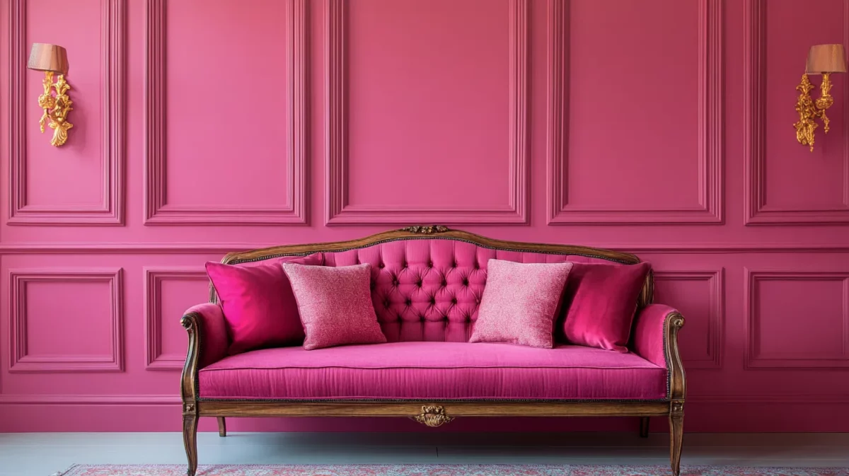 unique pink panther colour combination wall paint