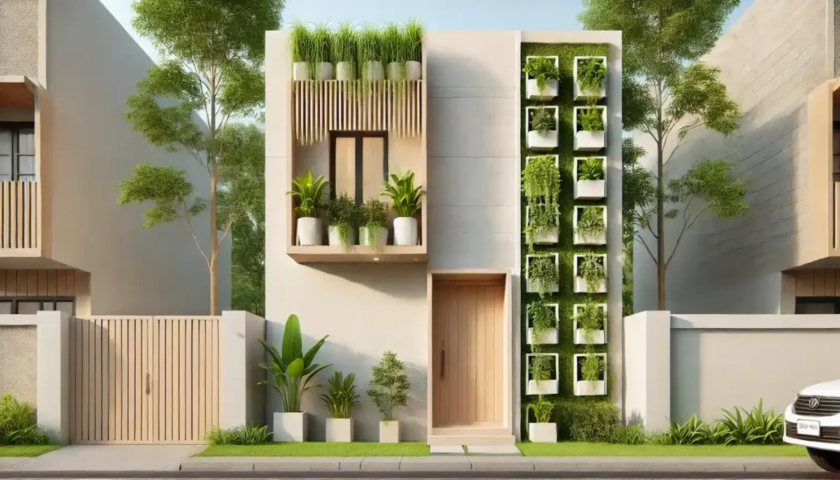 vertical garden small home front elevation design