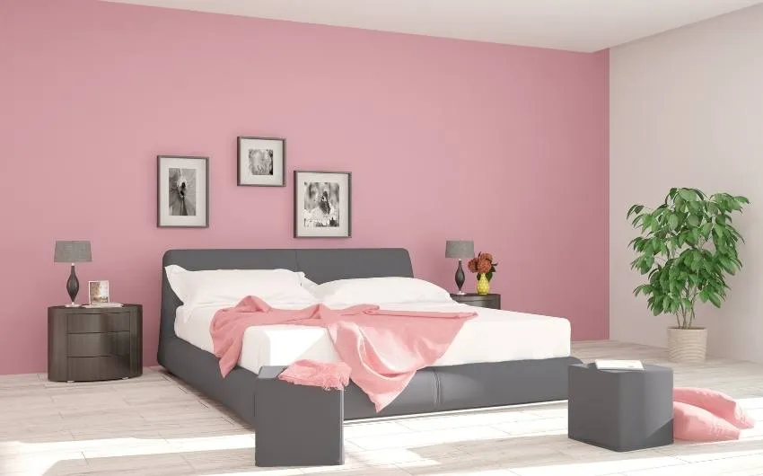 wall paint colour combination with pink