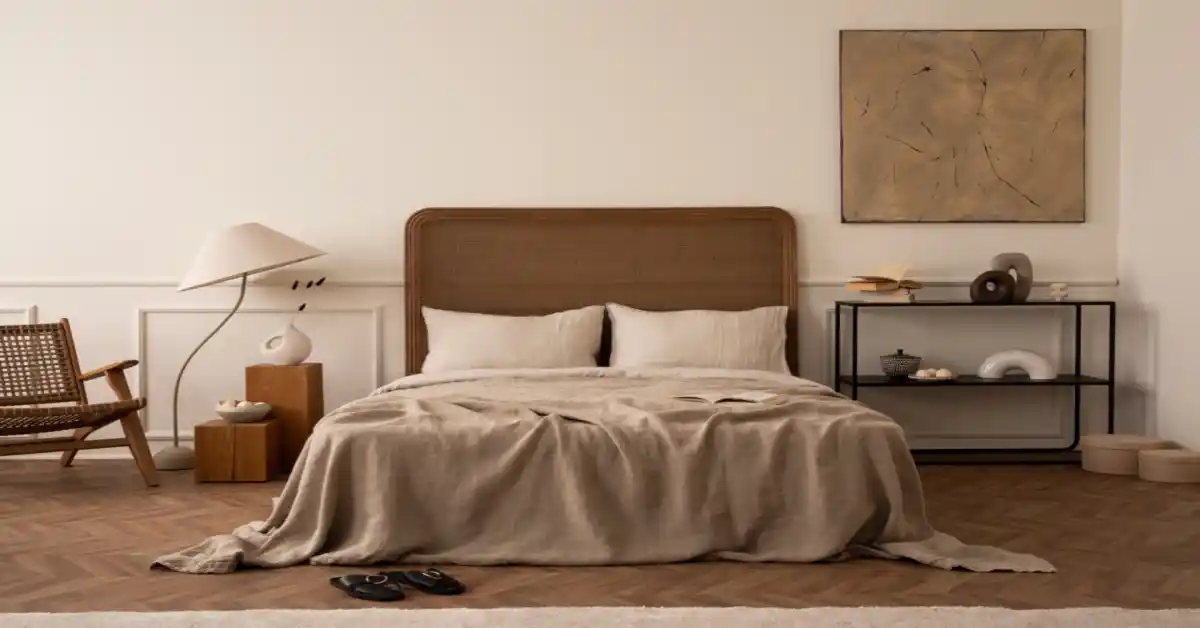 warm beige colour that make room look bigger