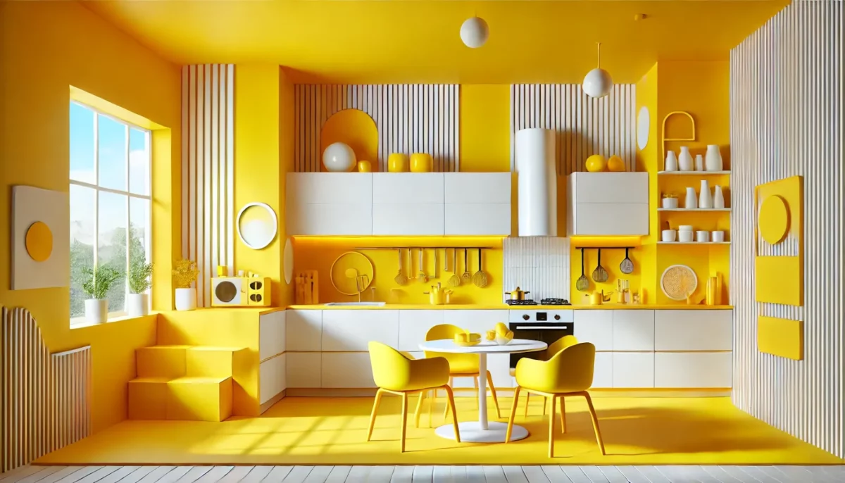 yellow and pure white modular kitchen sunmica colours