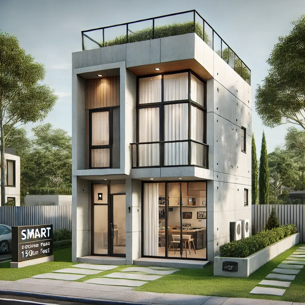 1500 square feet smart duplex house