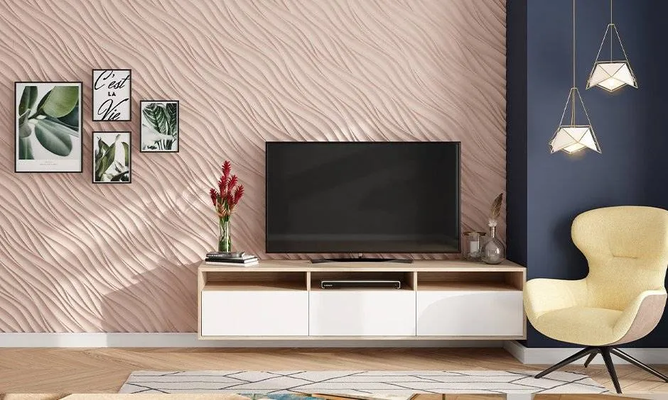 3d waves wall putty design