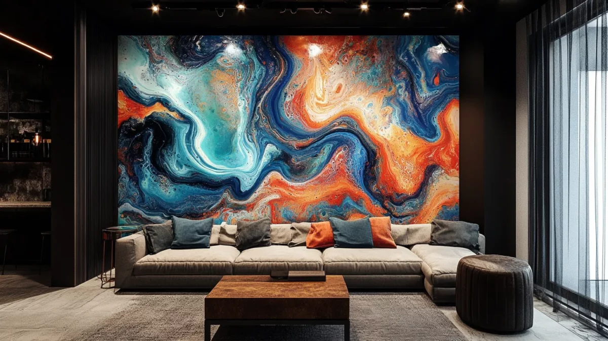 abstract art living room 3d wall painting