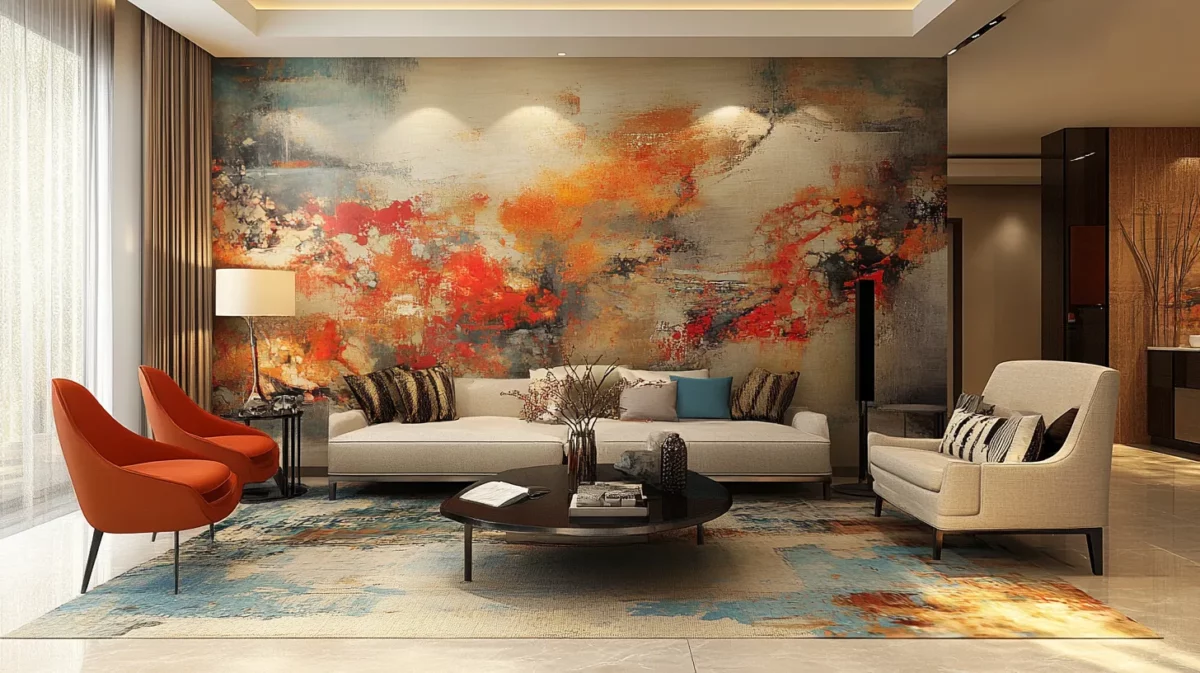 abstract wallpaper designs for living room wall