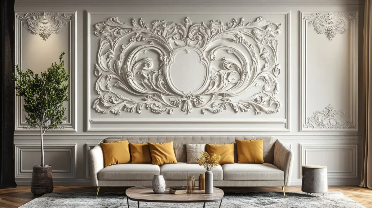 artistic pvc wall panel design for the drawing room