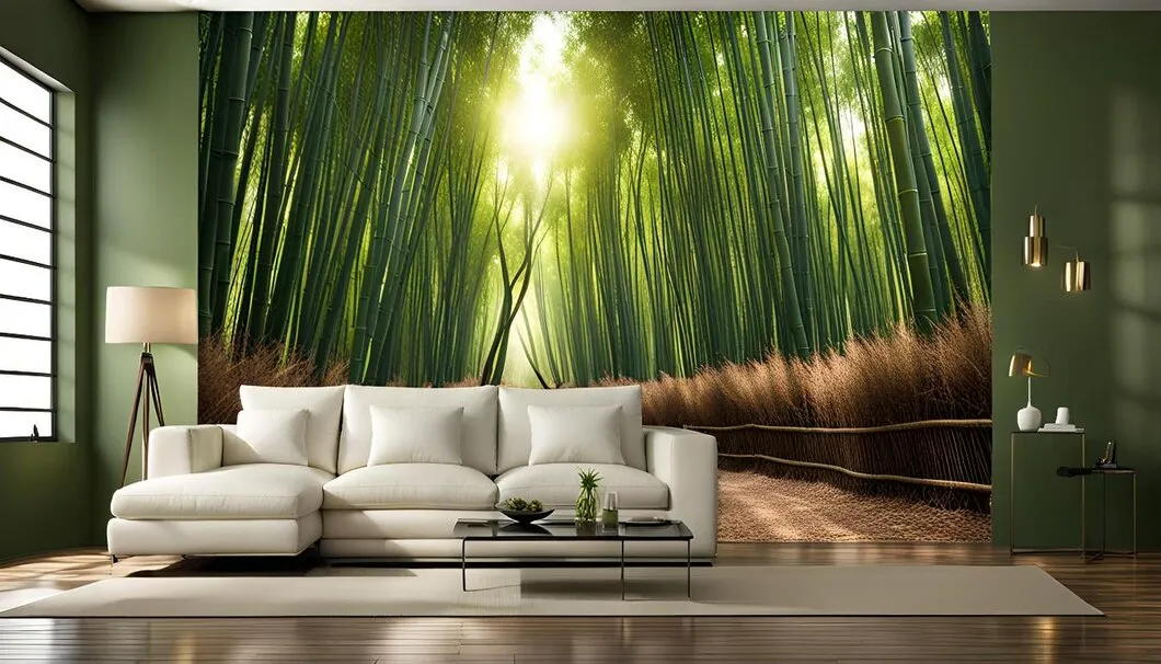 bamboo breeze wall texture design for living room