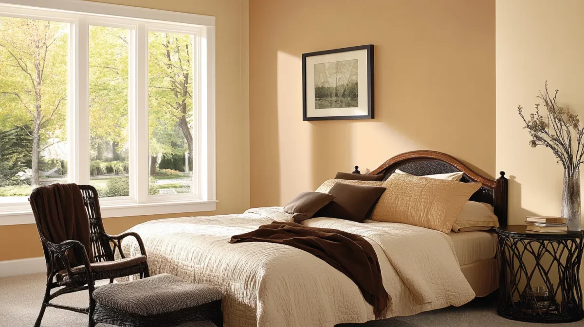 beige with dark brown wast bedroom colour as per vastu