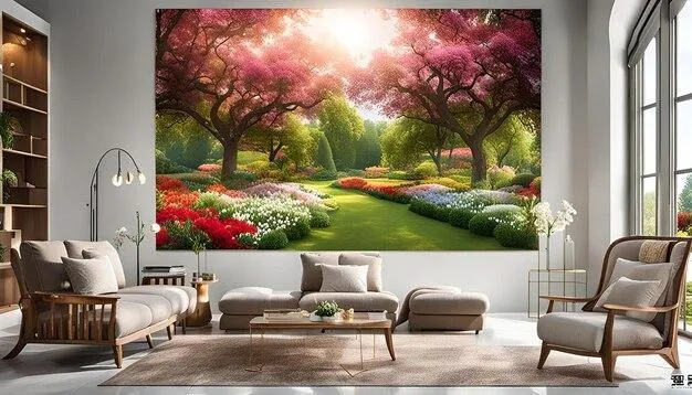 blooming garden 3d wall art for living room