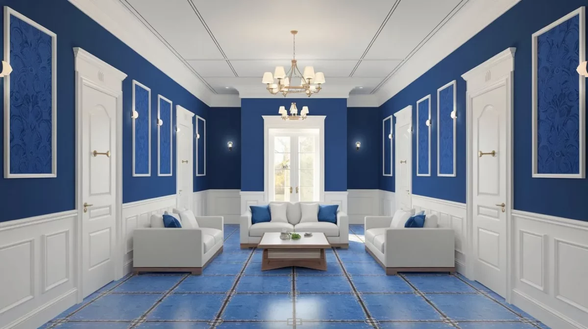 blue and white hall colour combinations asian paints