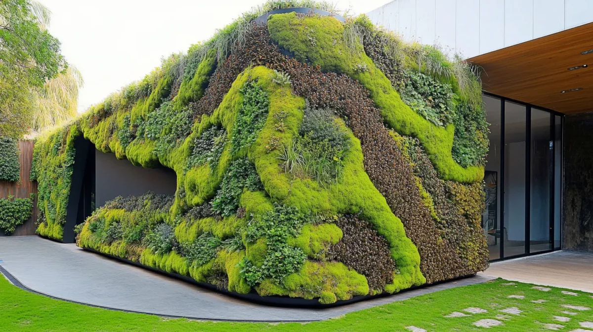 boundary living walls with moss design