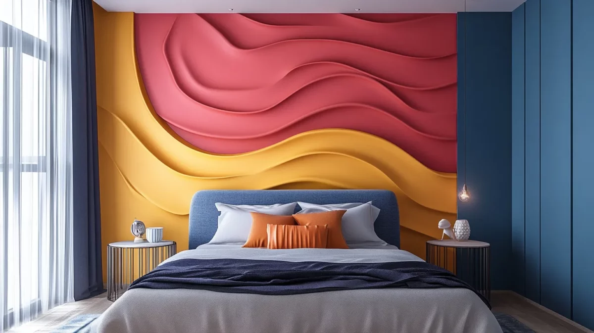 bright accent pvc wall panel design