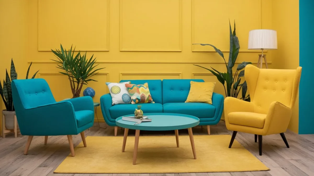 bright and playful paint colors for living room