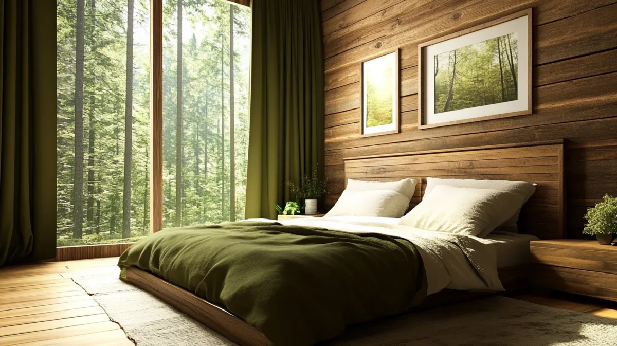 brown and green color combination for for bedroom walls