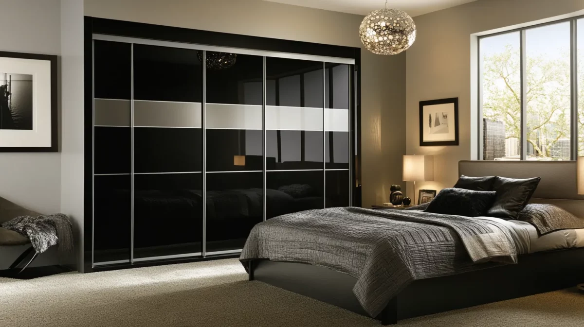 chic black and silver wardrobe laminate combinations