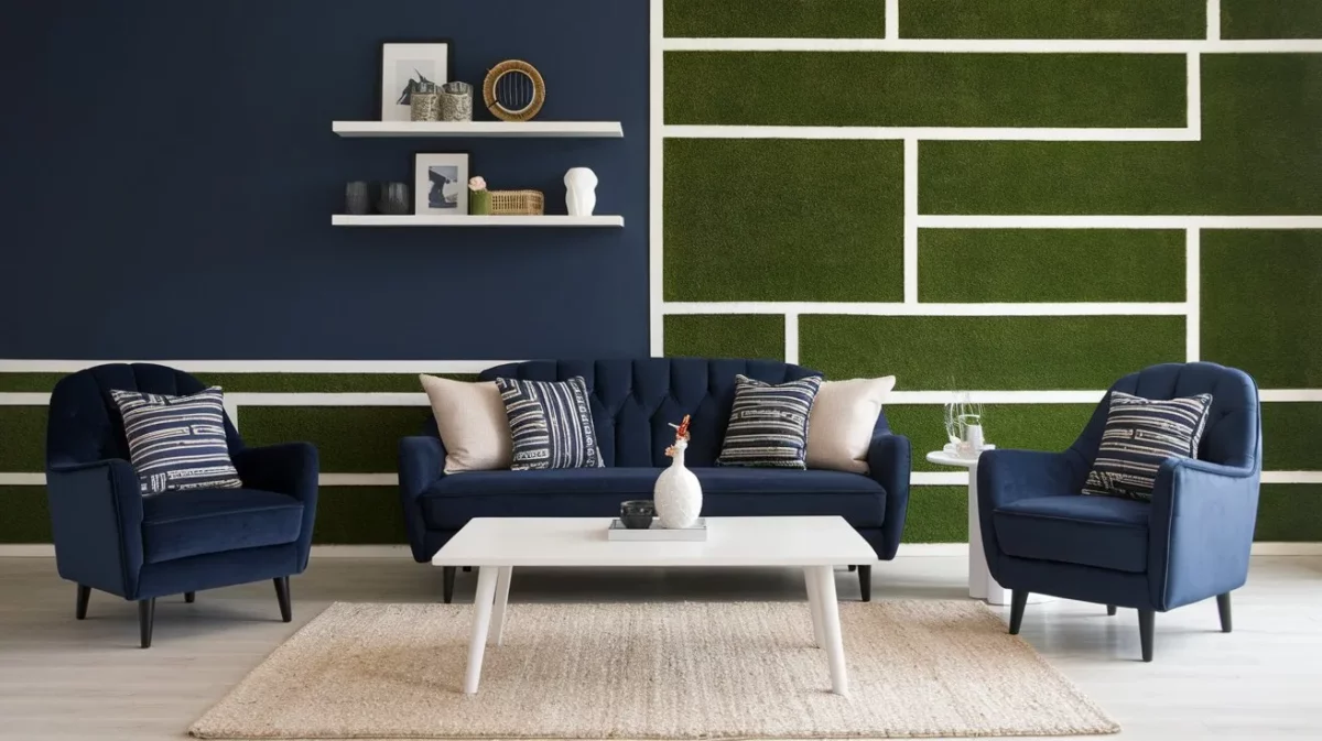 contrasting color pairing ideas for living room