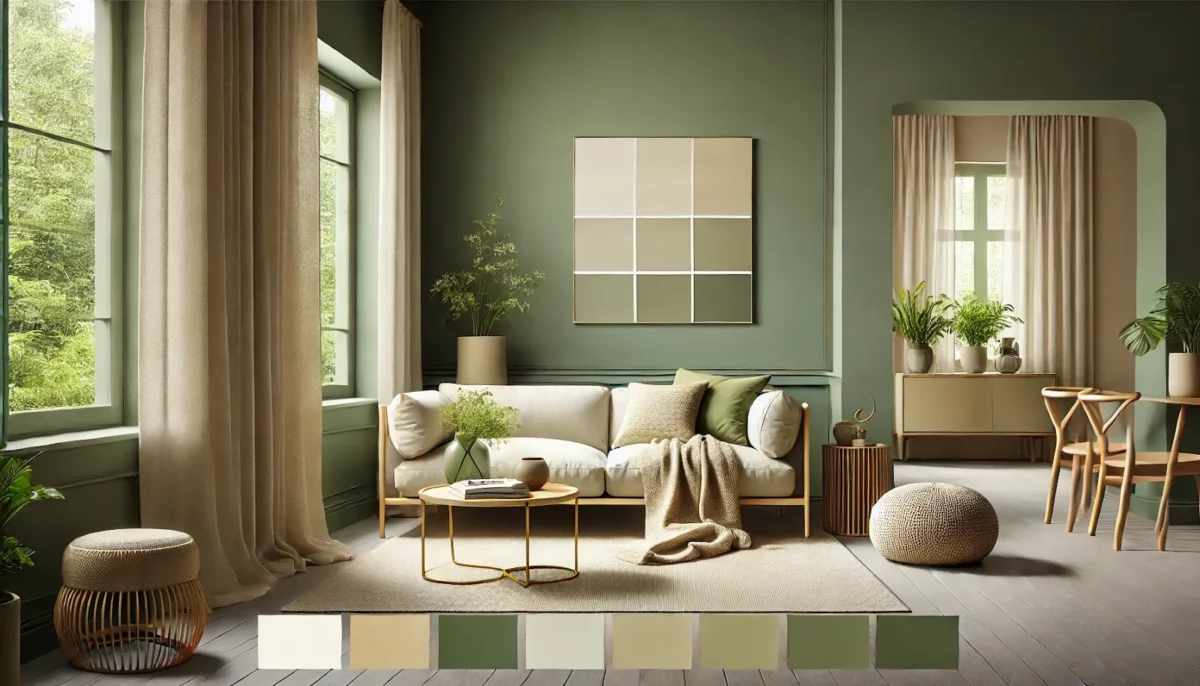 earthy tones living room colour combination