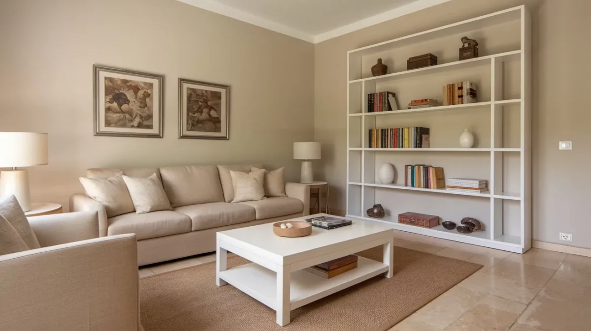 elegant neutral shades paint colour for living room