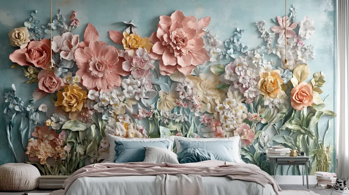 floral fantasy bedroom 3d colour design