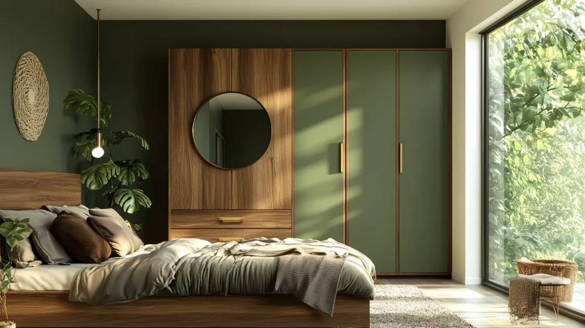 forest green and brown wardrobe laminate colour combinations