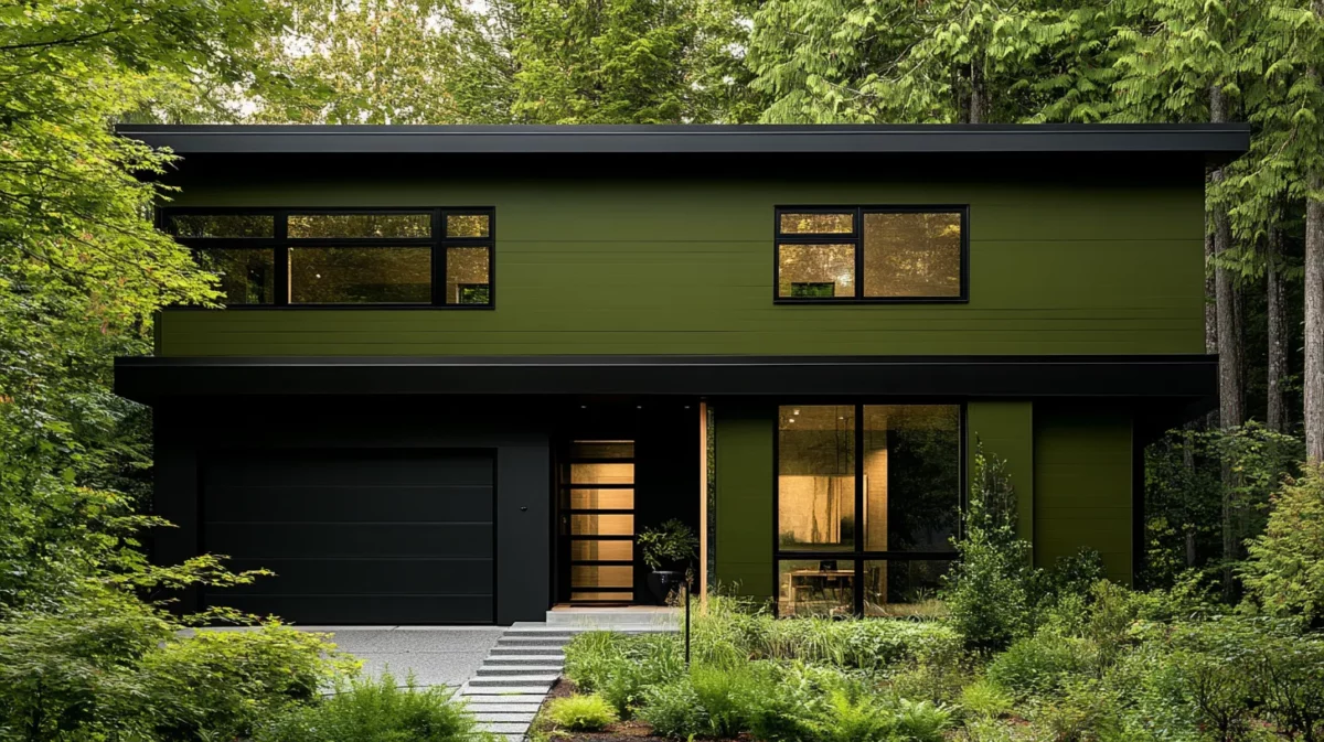 forest green royal texture paint design for exterior walls