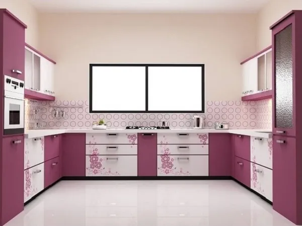 fresh and inviting kitchen with white and pink