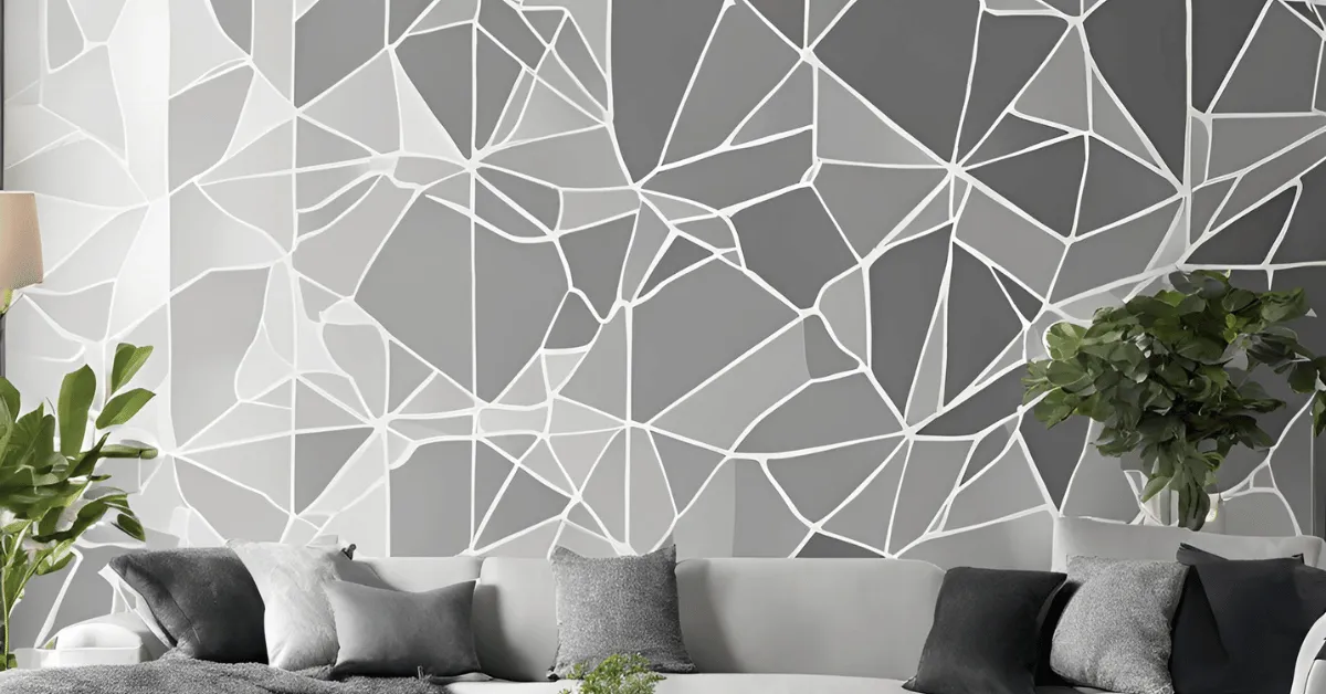 geometric overlays modern texture paint design for living room